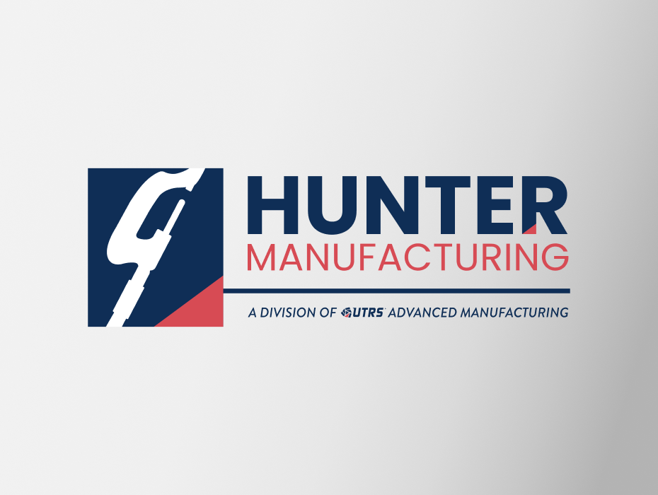 Hunter Manufacturing logo on grey gradient background