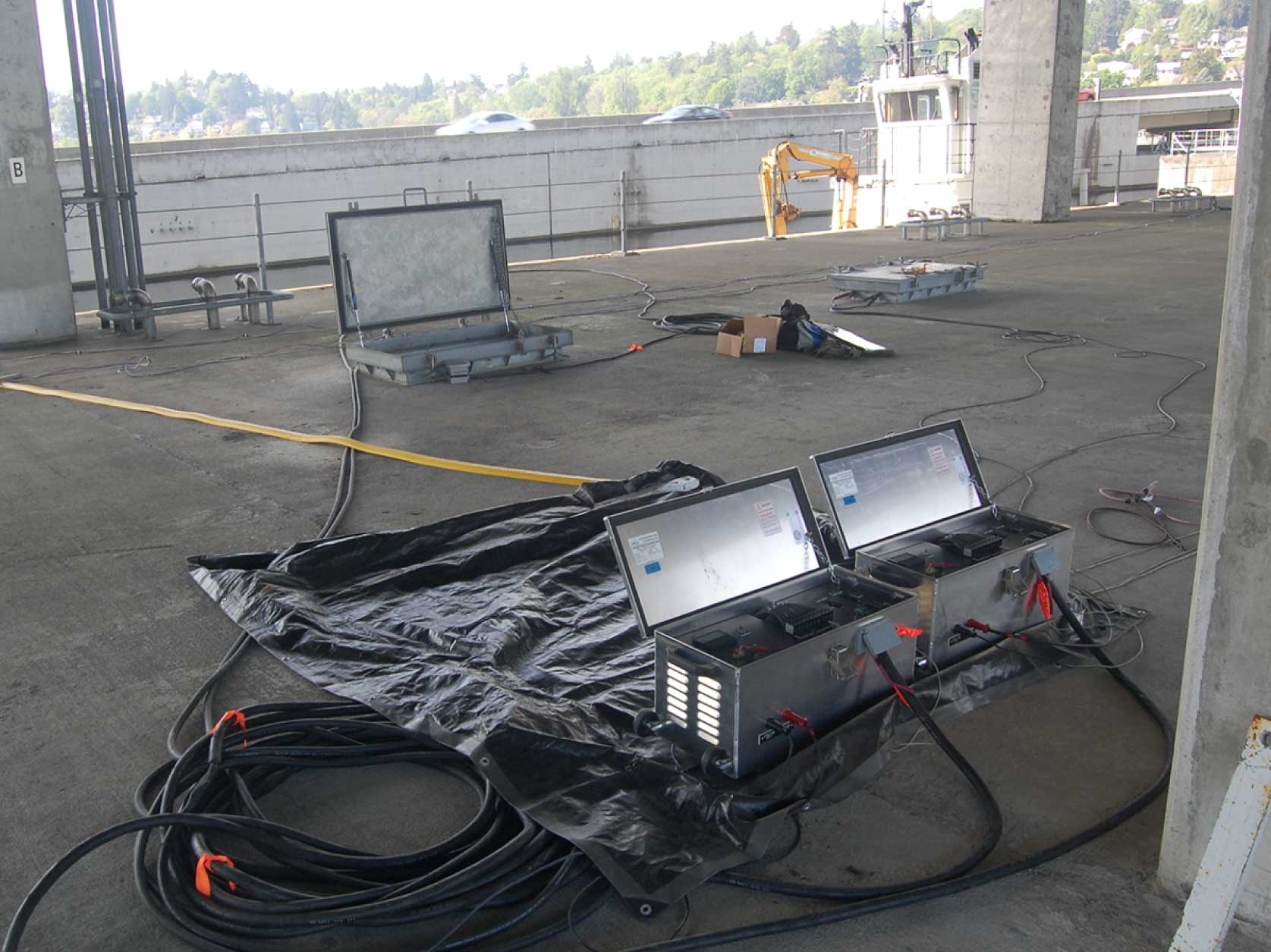 Setup and testing of cathodic protection for Seattle's floating rail bridge