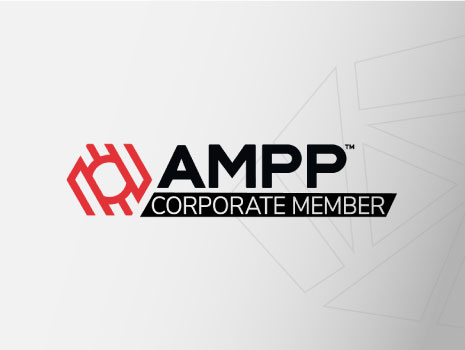 AMPP corporate member logo on grey gradient background