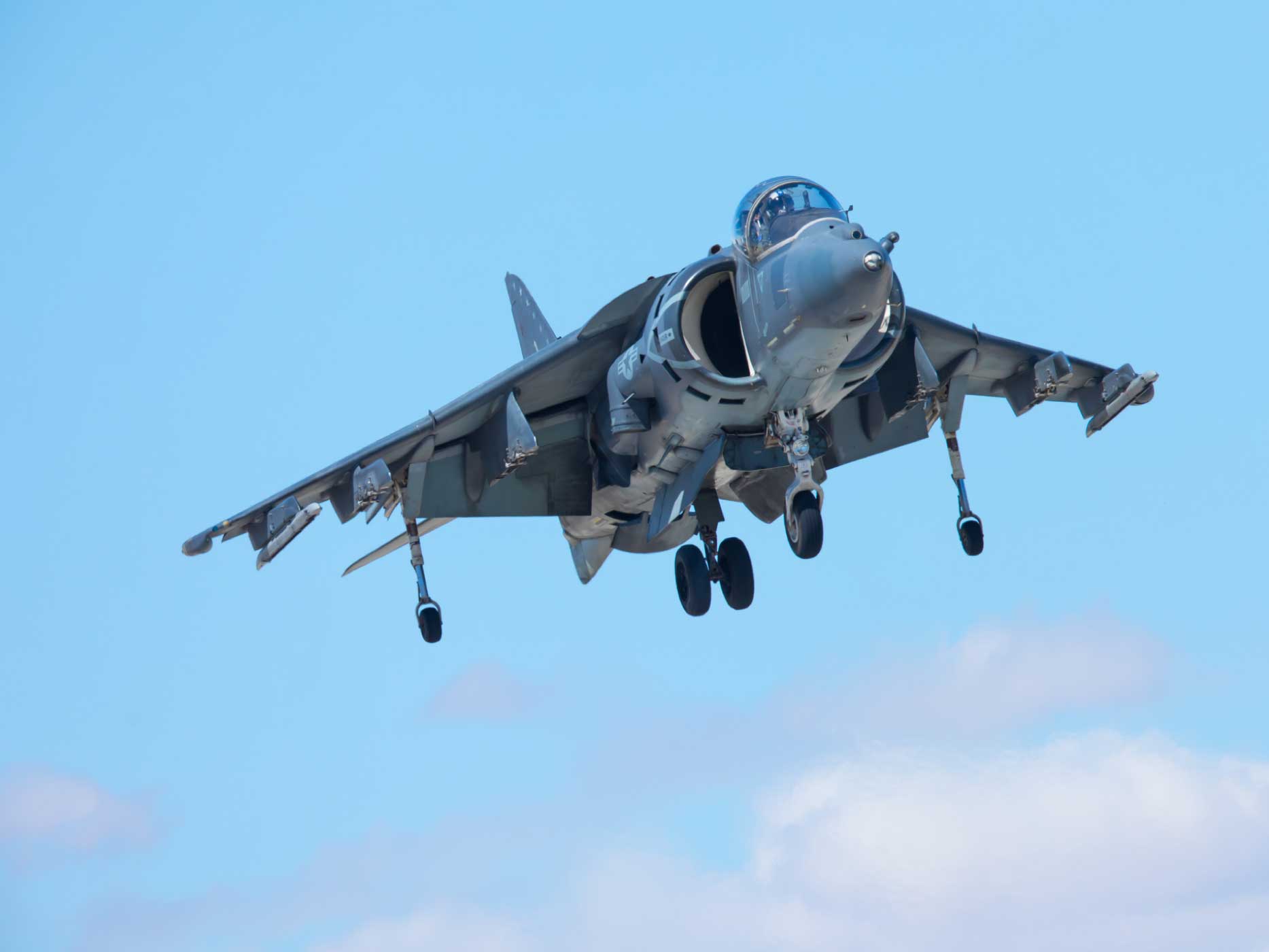 AV-8B Harrier in conventional flight