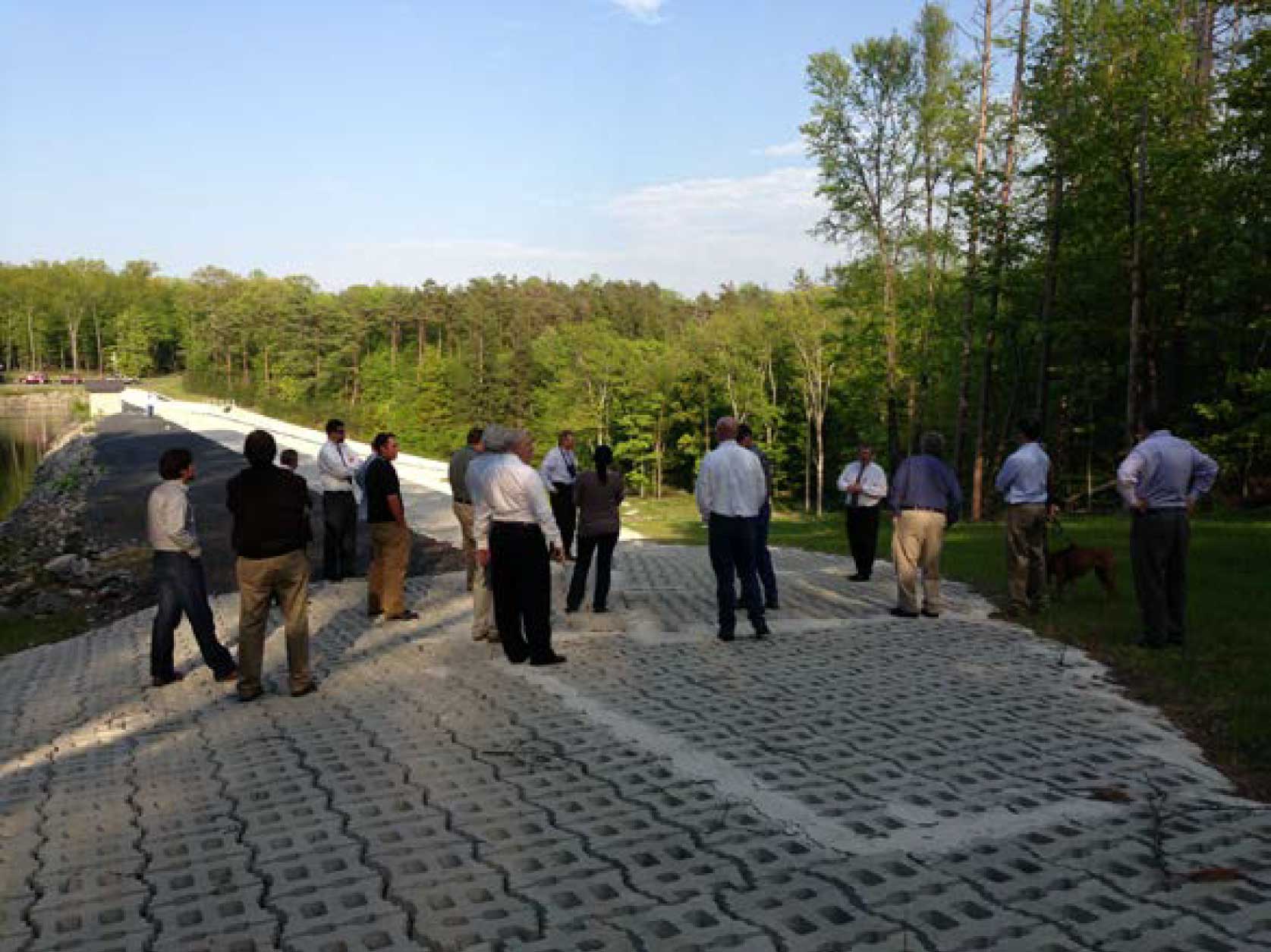 LVASCE meeting members tour the East Stroudsburg Dam