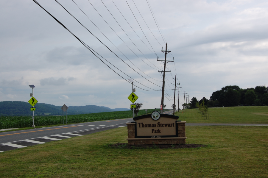 Thomas Stewart Park - Entrance sign