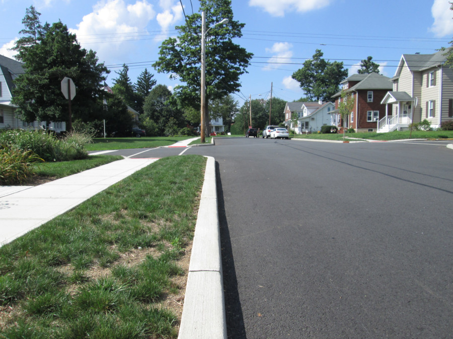 Grand Ave Sidewalk & Curbing - Curb view